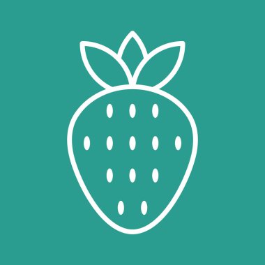 Çilek Simgesi vektör görüntüsü. Yaz & Tatilleri için kullanılabilir. Mobil uygulamalar, web uygulamaları ve yazdırma ortamları için elverişli.