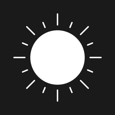 Güneş Simgesi vektör görüntüsü. Yaz & Tatilleri için kullanılabilir. Mobil uygulamalar, web uygulamaları ve yazdırma ortamları için elverişli.