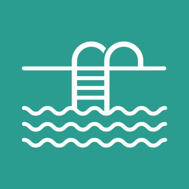 Yüzme, havuz, ikon vektör görüntüsü. Yaz & Tatilleri için kullanılabilir. Mobil uygulamalar, web uygulamaları ve yazdırma ortamları için elverişli.