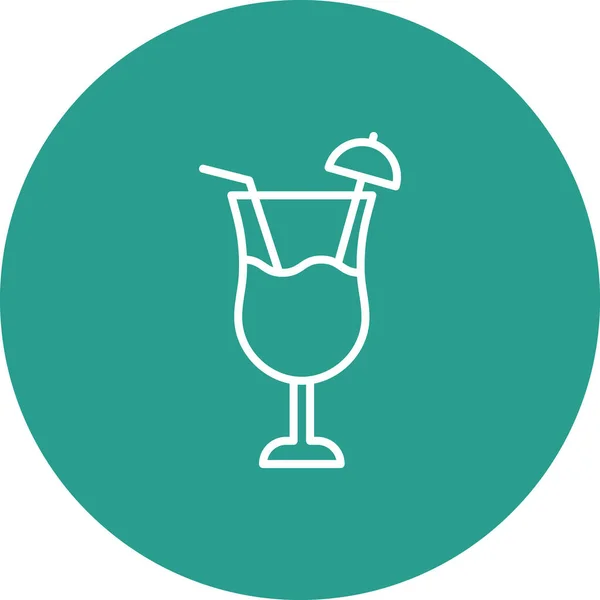 Trinken Sommer Cocktail Vektorbild Kann Für Sommer Ferien Verwendet Werden — Stockvektor