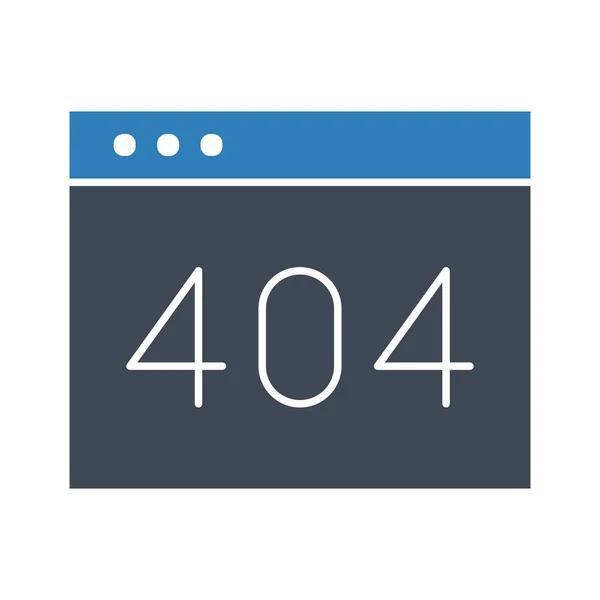 Errore Browser 404 Immagine Vettoriale Icona Non Trovata Può Essere — Vettoriale Stock