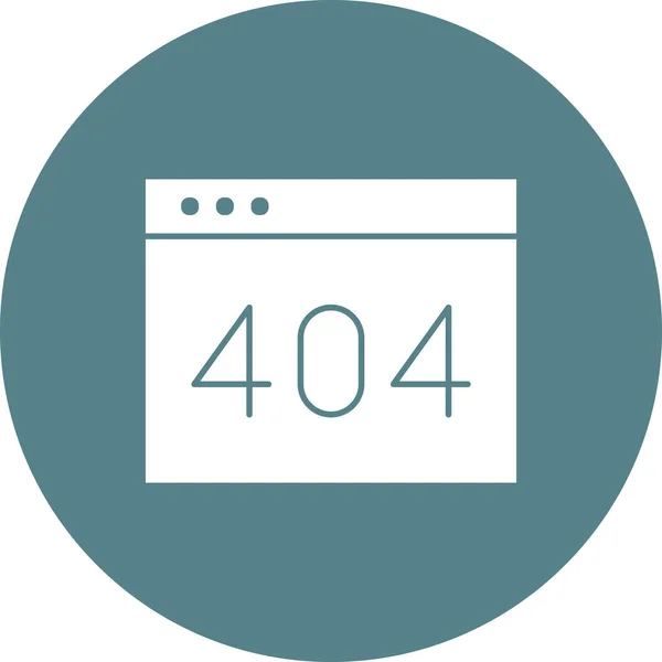 Ошибка Браузер 404 Найдено Векторное Изображение Иконки Использоваться Seo Web — стоковый вектор