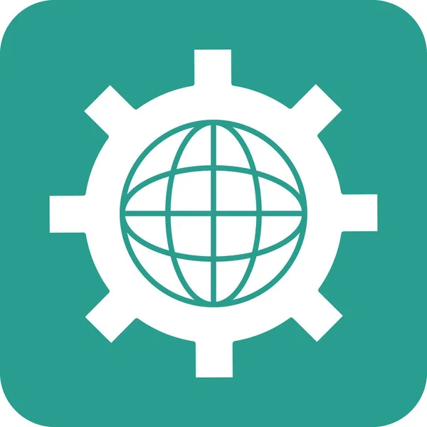 Global Ajustes Imagen Vectorial Icono Internet También Puede Utilizar Para — Vector de stock