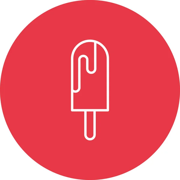 Dondurma Simgesi Vektör Görüntüsü Yaz Tatilleri Için Kullanılabilir Mobil Uygulamalar — Stok Vektör