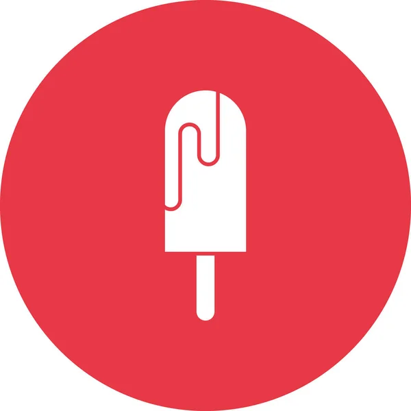 Dondurma Simgesi Vektör Görüntüsü Yaz Tatilleri Için Kullanılabilir Mobil Uygulamalar — Stok Vektör