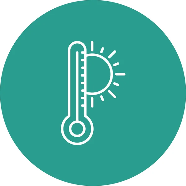 Thermometer Heet Strand Pictogram Vectorbeeld Kan Gebruikt Worden Voor Zomer — Stockvector