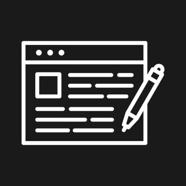 Günlük, günlük, makale, içerik simgesi vektör resmi. Bankacılık ve finans için de kullanılabilir. Web uygulamalarında, mobil uygulamalarda ve yazdırma ortamlarında kullanılabilir.