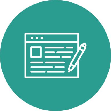 Günlük, günlük, makale, içerik simgesi vektör resmi. Bankacılık ve finans için de kullanılabilir. Web uygulamalarında, mobil uygulamalarda ve yazdırma ortamlarında kullanılabilir.