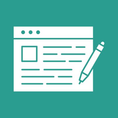 Günlük, günlük, makale, içerik simgesi vektör resmi. Bankacılık ve finans için de kullanılabilir. Web uygulamalarında, mobil uygulamalarda ve yazdırma ortamlarında kullanılabilir.