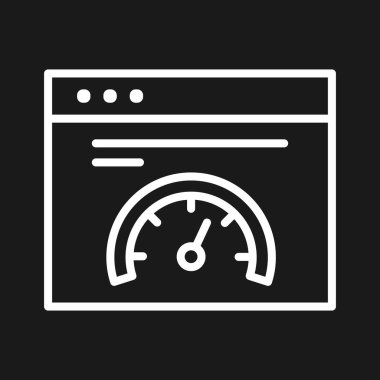Tarayıcı, hız, gösterge paneli ikon vektör resmi. Bankacılık ve finans için de kullanılabilir. Web uygulamalarında, mobil uygulamalarda ve yazdırma ortamlarında kullanılabilir.