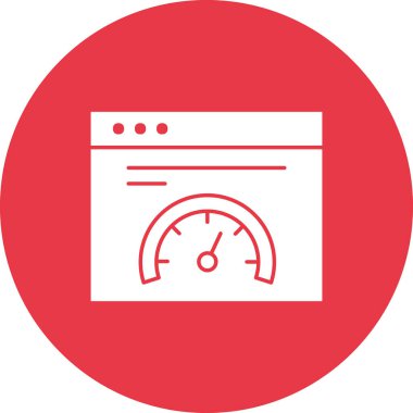 Tarayıcı, hız, gösterge paneli ikon vektör resmi. Bankacılık ve finans için de kullanılabilir. Web uygulamalarında, mobil uygulamalarda ve yazdırma ortamlarında kullanılabilir.