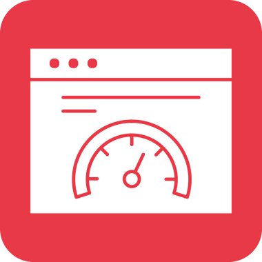 Tarayıcı, hız, gösterge paneli ikon vektör resmi. Bankacılık ve finans için de kullanılabilir. Web uygulamalarında, mobil uygulamalarda ve yazdırma ortamlarında kullanılabilir.