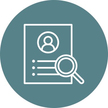 Aday, özgeçmiş, işçi, ikon vektör görüntüsünü ara. Siber güvenlik için de kullanılabilir. Web uygulamalarında, mobil uygulamalarda ve yazdırma ortamlarında kullanılabilir.