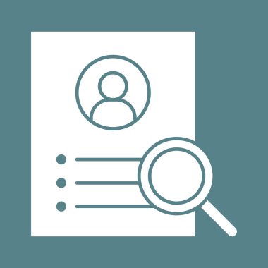 Aday, özgeçmiş, işçi, ikon vektör görüntüsünü ara. Siber güvenlik için de kullanılabilir. Web uygulamalarında, mobil uygulamalarda ve yazdırma ortamlarında kullanılabilir.