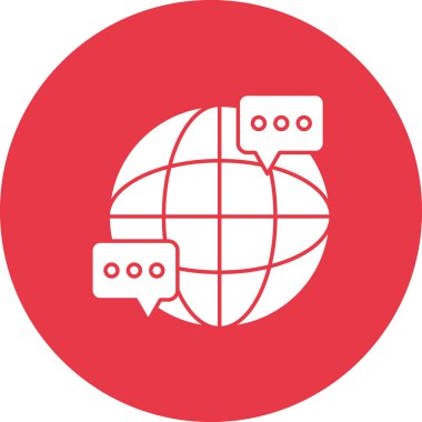 Sohbet, diyalog, uluslararası ikon vektör görüntüsü. Siber güvenlik için de kullanılabilir. Web uygulamalarında, mobil uygulamalarda ve yazdırma ortamlarında kullanılabilir.