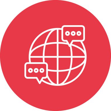 Sohbet, diyalog, uluslararası ikon vektör görüntüsü. Siber güvenlik için de kullanılabilir. Web uygulamalarında, mobil uygulamalarda ve yazdırma ortamlarında kullanılabilir.