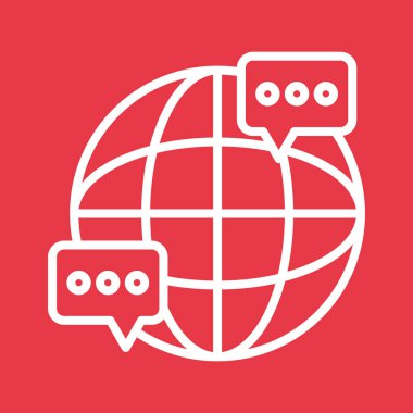 Sohbet, diyalog, uluslararası ikon vektör görüntüsü. Siber güvenlik için de kullanılabilir. Web uygulamalarında, mobil uygulamalarda ve yazdırma ortamlarında kullanılabilir.