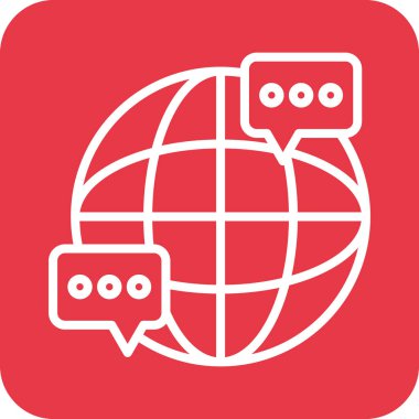 Sohbet, diyalog, uluslararası ikon vektör görüntüsü. Siber güvenlik için de kullanılabilir. Web uygulamalarında, mobil uygulamalarda ve yazdırma ortamlarında kullanılabilir.