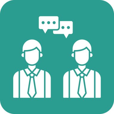 Sohbet, diyalog, ikon vektör görüntüsüyle buluşma. Siber güvenlik için de kullanılabilir. Web uygulamalarında, mobil uygulamalarda ve yazdırma ortamlarında kullanılabilir.