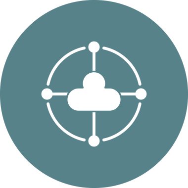 Bulut, ağ, sunucu, depolama simgesi vektör görüntüsü. Bankacılık ve finans için de kullanılabilir. Web uygulamalarında, mobil uygulamalarda ve yazdırma ortamlarında kullanılabilir.