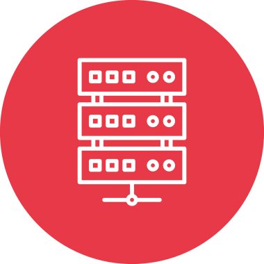 Bulut, sunucu, depolama ikonu vektör görüntüsü. Bankacılık ve finans için de kullanılabilir. Web uygulamalarında, mobil uygulamalarda ve yazdırma ortamlarında kullanılabilir.