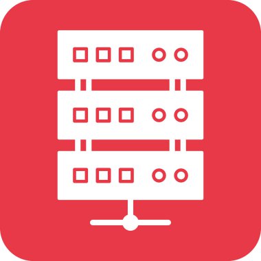 Bulut, sunucu, depolama ikonu vektör görüntüsü. Bankacılık ve finans için de kullanılabilir. Web uygulamalarında, mobil uygulamalarda ve yazdırma ortamlarında kullanılabilir.