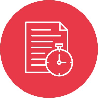 Belge, kronometre, zaman simgesi vektör görüntüsü. Siber güvenlik için de kullanılabilir. Web uygulamalarında, mobil uygulamalarda ve yazdırma ortamlarında kullanılabilir.