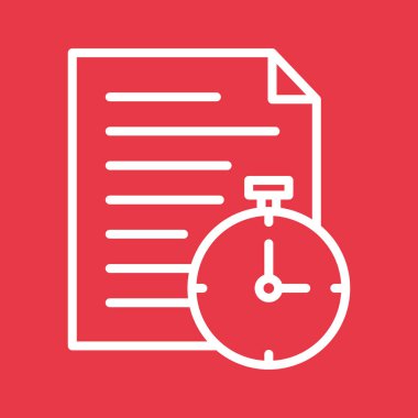 Belge, kronometre, zaman simgesi vektör görüntüsü. Siber güvenlik için de kullanılabilir. Web uygulamalarında, mobil uygulamalarda ve yazdırma ortamlarında kullanılabilir.