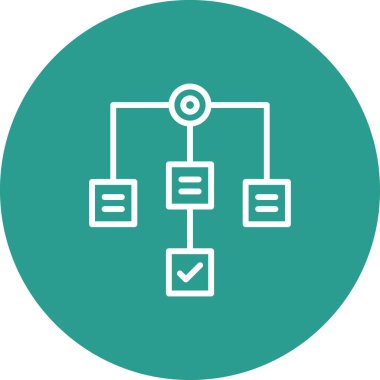 Tamamdır, uygulama, iş akışı ikon vektör görüntüsü. Siber güvenlik için de kullanılabilir. Web uygulamalarında, mobil uygulamalarda ve yazdırma ortamlarında kullanılabilir.