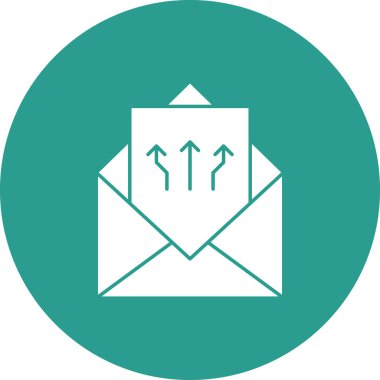 E- posta, pazarlama, promosyon, abonelik ikonu vektör resmi. Web pazarlama için de kullanılabilir. Web uygulamalarında, mobil uygulamalarda ve yazdırma ortamlarında kullanılabilir.