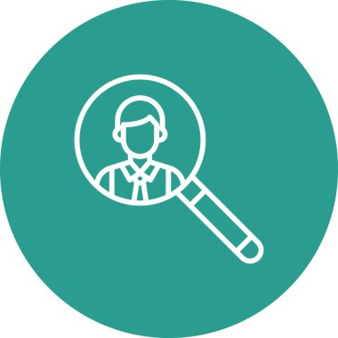 Çalışan, insan kaynakları, arama, ikon vektör görüntüsü işe alma. Siber güvenlik için de kullanılabilir. Web uygulamalarında, mobil uygulamalarda ve yazdırma ortamlarında kullanılabilir.