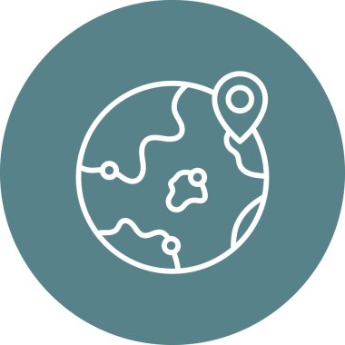 Uluslararası Seo, yerel ikon vektör görüntüsü. Web pazarlama için de kullanılabilir. Web uygulamalarında, mobil uygulamalarda ve yazdırma ortamlarında kullanılabilir.