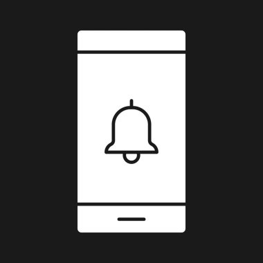 Mobil, bilgilendirme, mesaj ikonu vektör görüntüsü. Siber güvenlik için de kullanılabilir. Web uygulamalarında, mobil uygulamalarda ve yazdırma ortamlarında kullanılabilir.