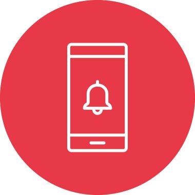 Mobil, bilgilendirme, mesaj ikonu vektör görüntüsü. Siber güvenlik için de kullanılabilir. Web uygulamalarında, mobil uygulamalarda ve yazdırma ortamlarında kullanılabilir.