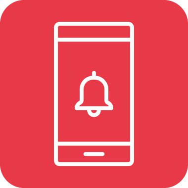 Mobil, bilgilendirme, mesaj ikonu vektör görüntüsü. Siber güvenlik için de kullanılabilir. Web uygulamalarında, mobil uygulamalarda ve yazdırma ortamlarında kullanılabilir.