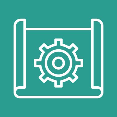 Planlama, uygulama, iş akışı ikon vektör görüntüsü. Siber güvenlik için de kullanılabilir. Web uygulamalarında, mobil uygulamalarda ve yazdırma ortamlarında kullanılabilir.