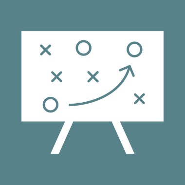 Çözüm, strateji, karatahta simgesi vektör görüntüsü. Web pazarlama için de kullanılabilir. Web uygulamalarında, mobil uygulamalarda ve yazdırma ortamlarında kullanılabilir.