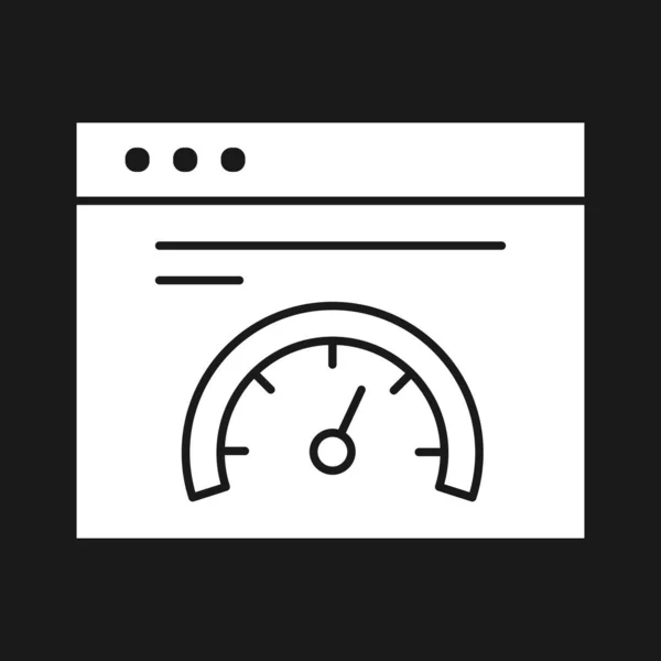 Browser Velocità Immagine Vettoriale Icona Cruscotto Può Essere Utilizzato Anche — Vettoriale Stock
