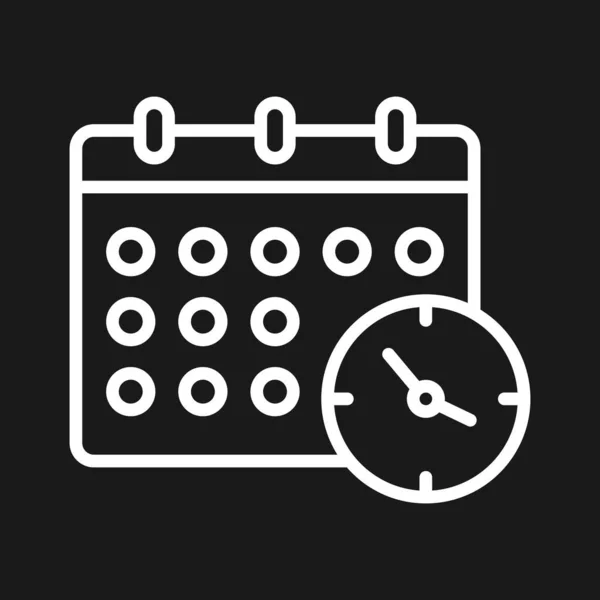 Calendario Reloj Icono Programación Imagen Vectorial También Puede Utilizar Para — Archivo Imágenes Vectoriales