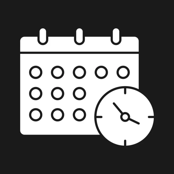 Calendario Reloj Icono Programación Imagen Vectorial También Puede Utilizar Para — Archivo Imágenes Vectoriales