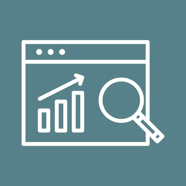 Relatório Estatísticas Página Web Imagem Vetorial Ícone Lupa Também Pode — Vetor de Stock