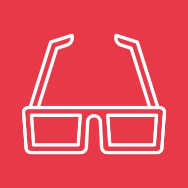 3D gözlükler, gözlükler, plaj ikonu vektör görüntüsü. Yaz & Tatilleri için kullanılabilir. Mobil uygulamalar, web uygulamaları ve yazdırma ortamları için elverişli.