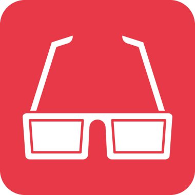 3D gözlükler, gözlükler, plaj ikonu vektör görüntüsü. Yaz & Tatilleri için kullanılabilir. Mobil uygulamalar, web uygulamaları ve yazdırma ortamları için elverişli.