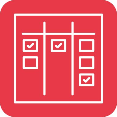 Çevik, tahta, yineleme, kargaşa, görevler, tamamlanmış ikon vektör görüntüsü. Proje yönetimi için de kullanılabilir. Web uygulamalarında, mobil uygulamalarda ve yazdırma ortamlarında kullanılabilir.