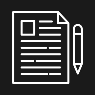 Makale, blog, blog ikonu vektör resmi. Seo & web için de kullanılabilir. Web uygulamalarında, mobil uygulamalarda ve yazdırma ortamlarında kullanılabilir.