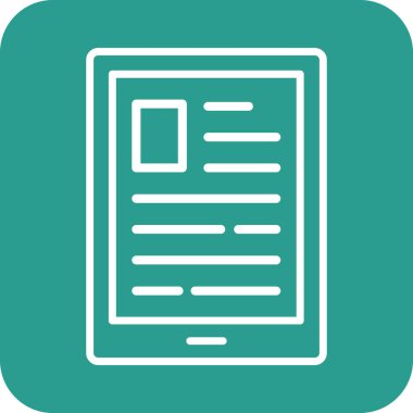 Makale, blog, blog, tablet simgesi vektör resmi. Seo & web için de kullanılabilir. Web uygulamalarında, mobil uygulamalarda ve yazdırma ortamlarında kullanılabilir.