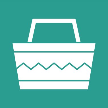 Plaj çantası, sepet ikon vektör görüntüsü. Yaz & Tatilleri için kullanılabilir. Mobil uygulamalar, web uygulamaları ve yazdırma ortamları için elverişli.