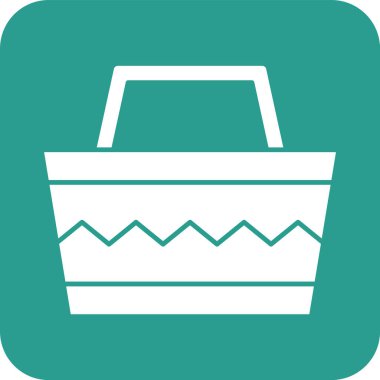 Plaj çantası, sepet ikon vektör görüntüsü. Yaz & Tatilleri için kullanılabilir. Mobil uygulamalar, web uygulamaları ve yazdırma ortamları için elverişli.