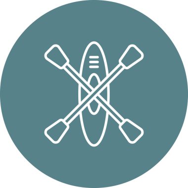 Tekne, kano, sup kürek ikon vektör görüntüsü. Yaz & Tatilleri için kullanılabilir. Mobil uygulamalar, web uygulamaları ve yazdırma ortamları için elverişli.