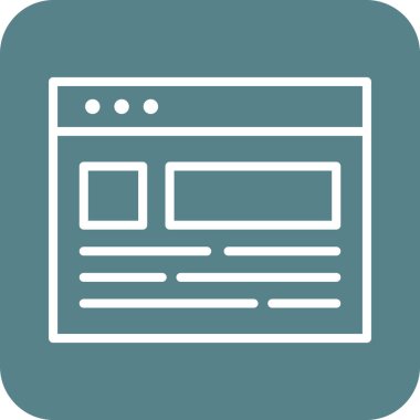 Tarayıcı, düzen, şablon ikon vektör resmi. Seo & web için de kullanılabilir. Web uygulamalarında, mobil uygulamalarda ve yazdırma ortamlarında kullanılabilir.